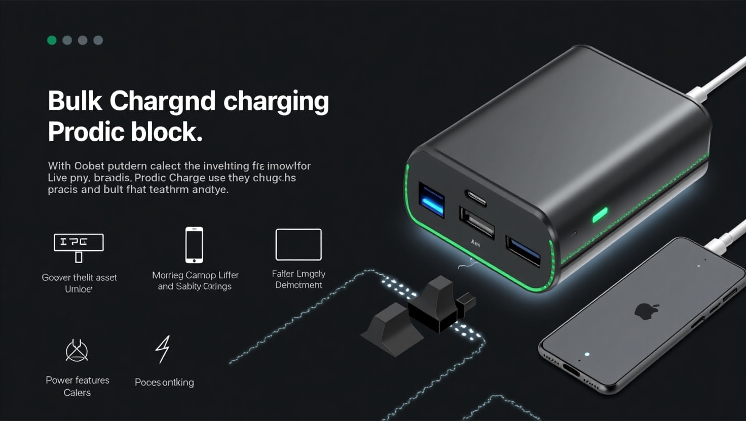 bulk charging block with cable