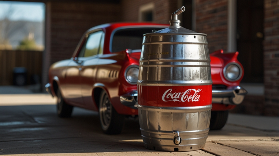 Cola Light Keg with Signed Car