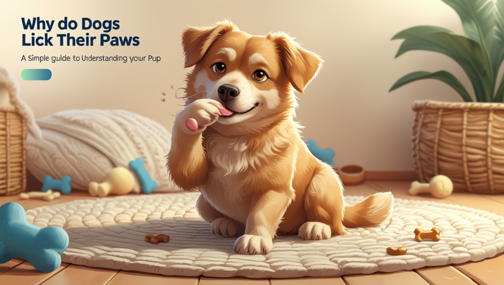 why do dogs lick their paws