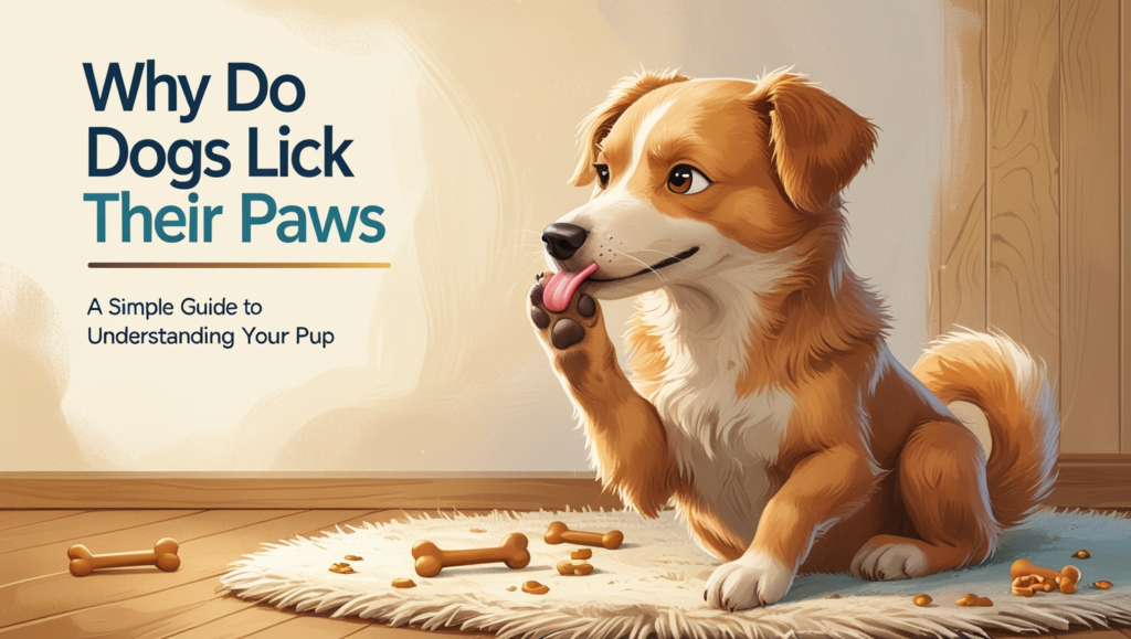 why do dogs lick their paws